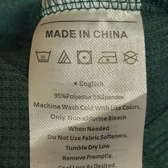 Green Love2Mi Waffle Knit Short Sleeve Faux Wrap Top - NWT - Picture 9 of 10